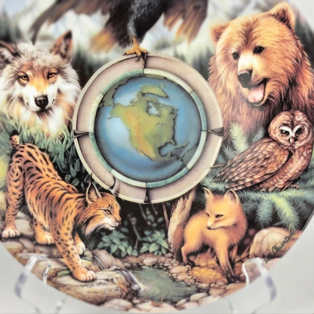 Bradford Exchange North America Delicate Balance Wildlife Plate Earth Day 1994